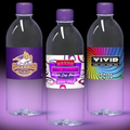 16.9 oz. Spring Water Full Color Label, Clear Bullet Bottle w/Purple Cap